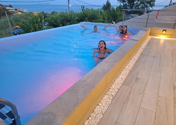 Vasillis-heated Swimming Pool With Infinity View Vitalades